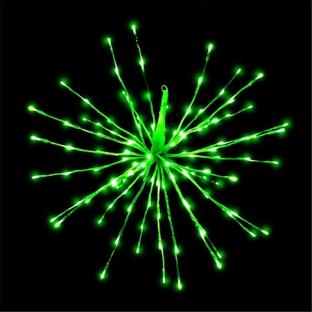 Celebrations Celebrations 9046365 LED Green Sphere Light; 128 Count 9046365